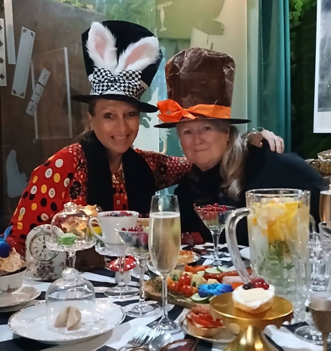 Afternoon tea with friends in Krakow, a group sharing sweet and savoury treats